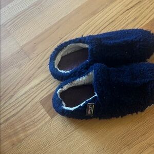 Warm Fuzzy Slippers in Deep Blue L.L.Bean